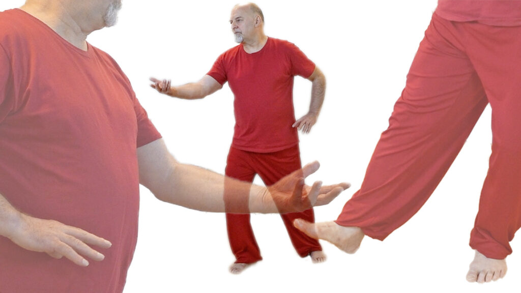 Die 15 Ausdrucksformen des Tai Chi Qigong - Schritt mit Armkombination